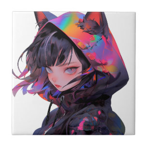 Azulejo Cute Anime Catgirl
