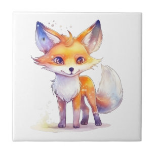 Azulejo Cute Baby Fox Ceramic Tile