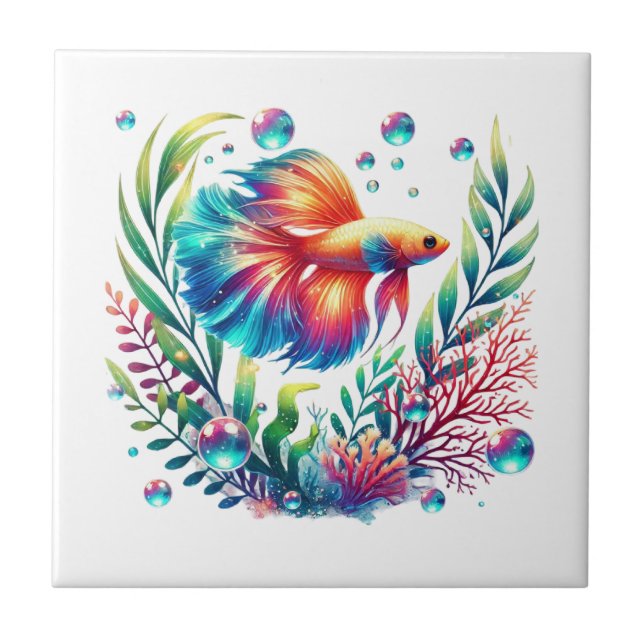Azulejo Cute beach ocean fish  (Frente)