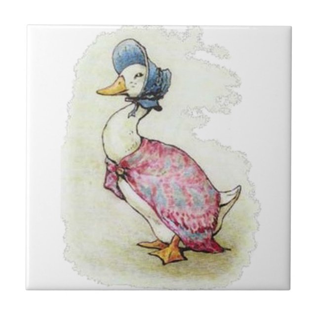 Azulejo Cute Beatrix Potter, Jemima Puddle Duck Tile (Frente)