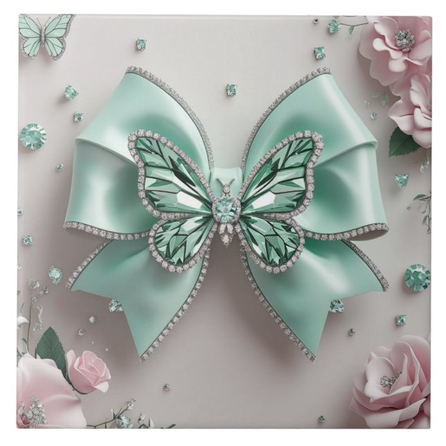 Azulejo Cute bow Ceramic Tile (Frente)
