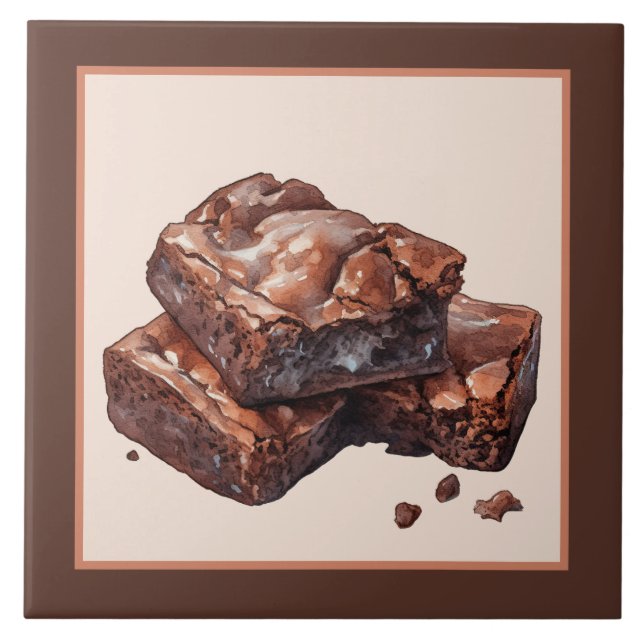 Azulejo Cute brownie bakery negocio artesanía casera (Frente)
