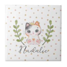 Azulejo Cute Cat Gato Suave Género Neutral Nursery Infanti