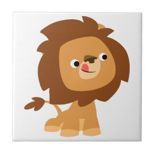 Azulejo Cute codiciosa Personalizado Lion Tile