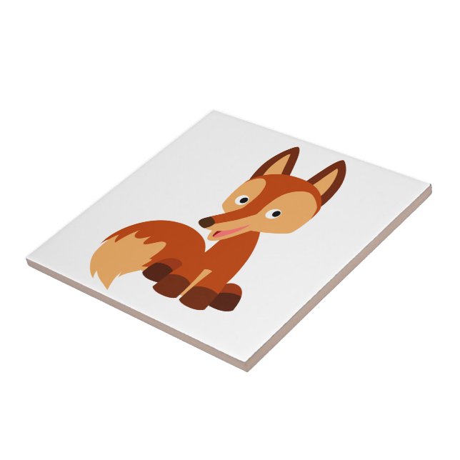 Azulejo Cute Cunning Personalizado Fox Tile (Lado)