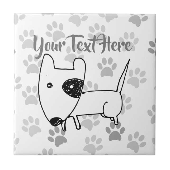 Azulejo Cute English Bull Terrier (Frente)