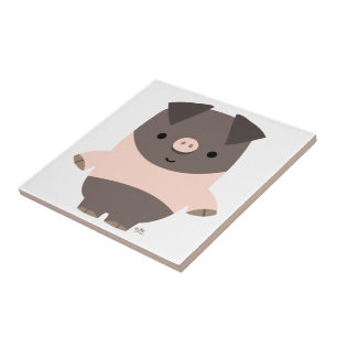 Azulejo Cute fuerte Personalizado Pig Tile