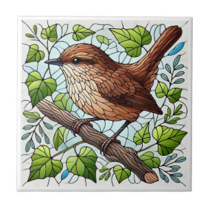 Azulejo Cute House Wren Seted Glass Look