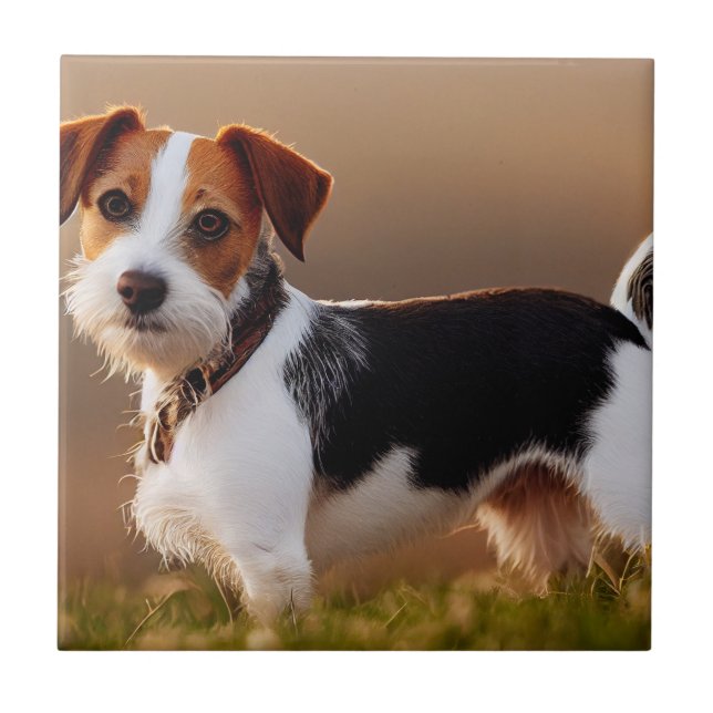 Azulejo Cute Jack Russel Terrier Dog Photography (Frente)