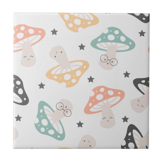 Azulejo Cute Kawaii Hongo (Frente)