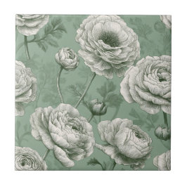 Azulejo Cute Mediterranean Ranunculus Tiles For Spa-Style