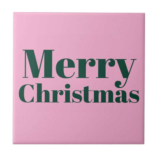 Azulejo Cute Merry Christmas Ceramic Tile. (Frente)