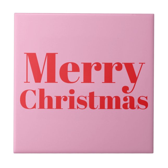 Azulejo Cute Merry Christmas Ceramic Tile. (Frente)