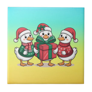 Azulejo Cute Navidades Ducks Personalizado Art-68105