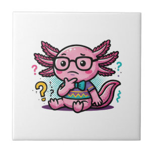 Azulejo Cute Nerd Axolotl I Axolotl Preguntas Marcas Meme