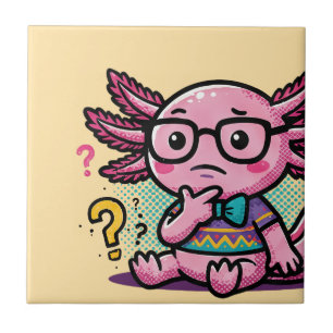 Azulejo Cute Nerd Axolotl I Axolotl Preguntas Marcas Meme