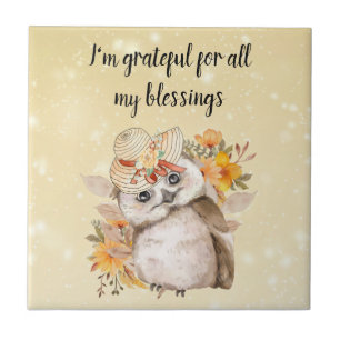 Azulejo Cute owl Farmhouse romantic wallpaper