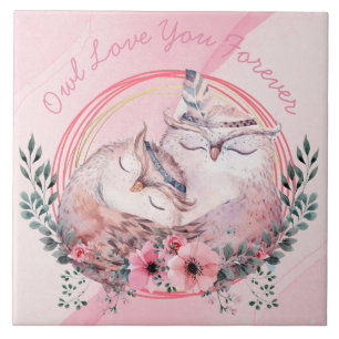 Azulejo Cute Ows Ceramic Tile