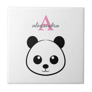 Azulejo Cute Panda Bear Tile Cerámico Personalizado - Pers