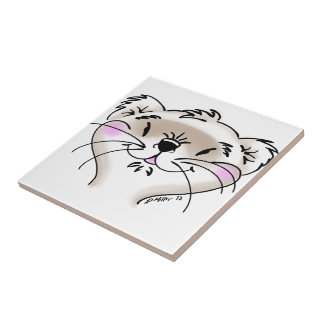 Azulejo Cute Personalizado Ferret Face