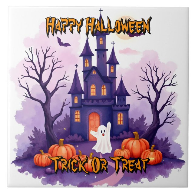 Azulejo Cute Popular Halloween Spooky Collection (Frente)