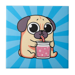 Azulejo Cute Pug