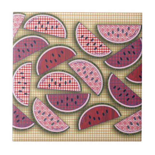 Azulejo Cute Retro Watermelodías (Frente)