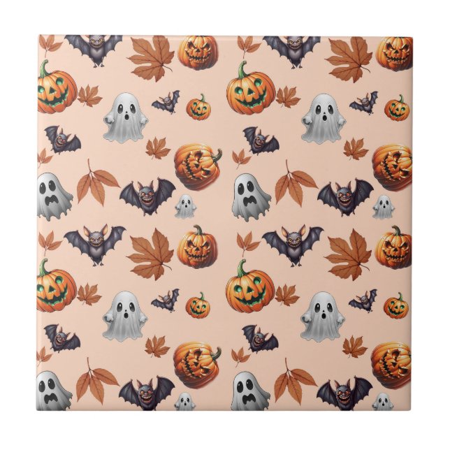 Azulejo Cute Spooky Halloween Fall (Frente)