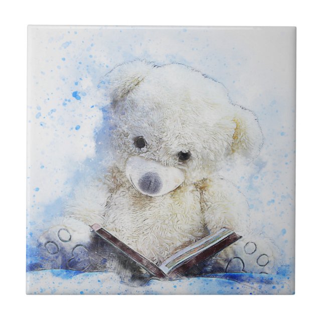 Azulejo Cute Teddy Bear Cerámica Tile (Frente)