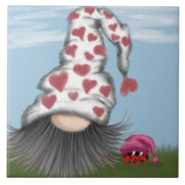 Azulejo Cute Valentine Gnome