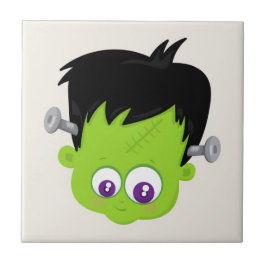 Azulejo Cuto verde Frankenstein Monster cara Halloween