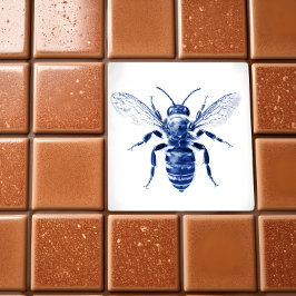 Azulejo Cyanotipo Wasp Faux -