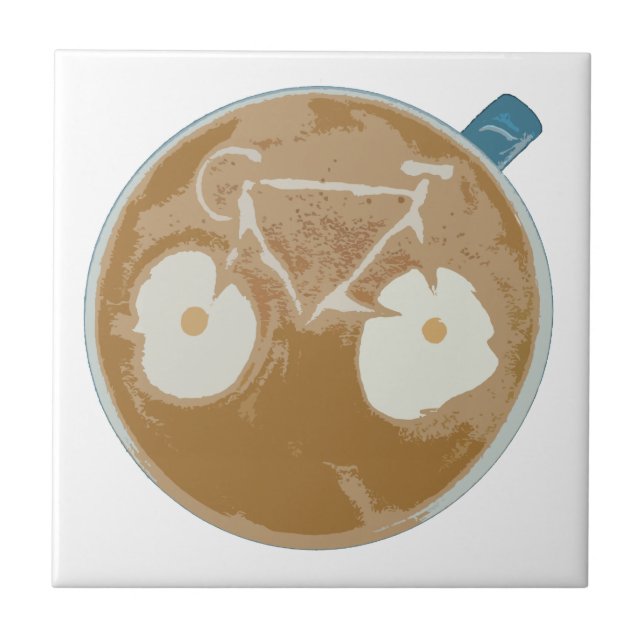 Azulejo Cycling Latte Art (Frente)