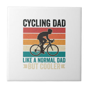 Azulejo Cycling Papá Camiseta Diseño de Motociclista Vinta