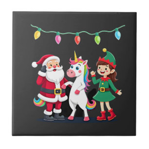 Azulejo Dabbing Santa Elfo Unicornio Navidad Niños Chicos 