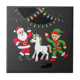 Azulejo Dabbing Santa Elfo Unicornio Navidad Niños Chicos
