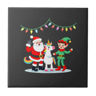 Azulejo Dabbing Santa Elfo Unicornio Navidad Niños Chicos 