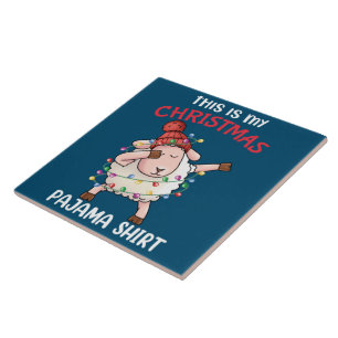 Azulejo Dabbing Sheep Este Es Mi Navidad Pajama Xmas