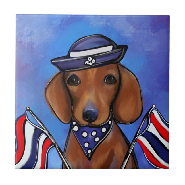 Azulejo Dachshund (Frente)