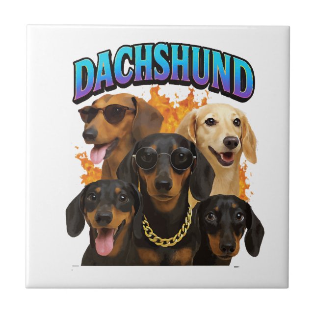 Azulejo Dachshund (Frente)