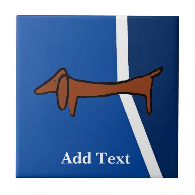 Azulejo Dachshund Dutch Look, Personalize (Frente)