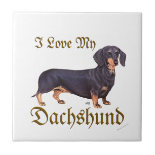 Azulejo Dachshund Love