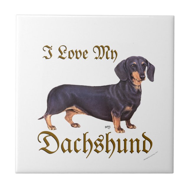 Azulejo Dachshund Love (Frente)