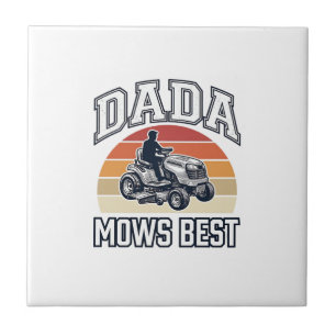 Azulejo Dada Mows Best Camiseta de Cortacésped Vintage Dis