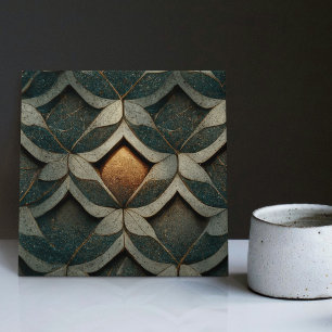 Azulejo Dado Patrón Art Déco Uno Azul Decoración Art Nouve