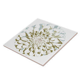 Azulejo Dahlia flower ceramic tile 