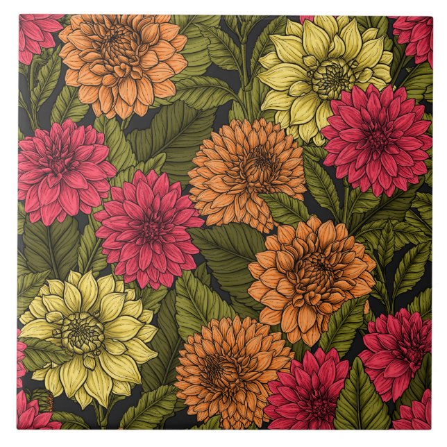 Azulejo Dahlia garden (Frente)