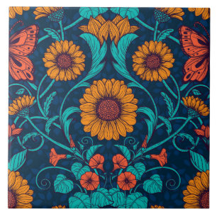 Azulejo Daisies de Art Nouveau
