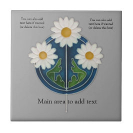 Azulejo Daisies de estilo Art Nouveau Repro