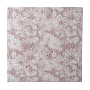 Azulejo Daisy destrozado texturado en rosa rosado pálido